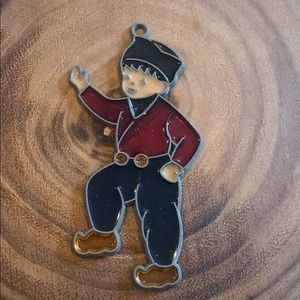 Vintage Stained glass ornament piece